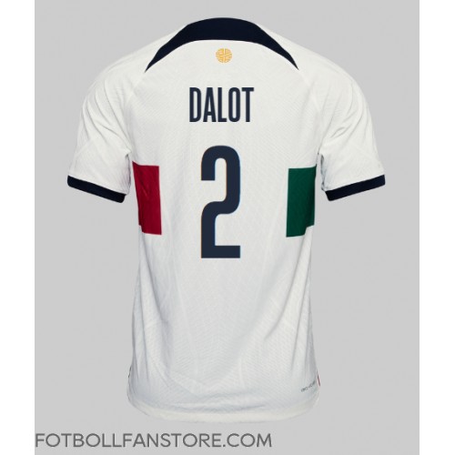 Portugal Diogo Dalot #2 Borta matchtröja VM 2022 Kortärmad Billigt